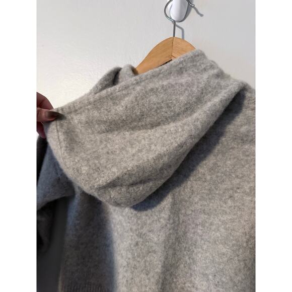 REFORMATION Jeans gray 100% cashmere cropped soft casual hoodie sweater top - Picture 8 of 8